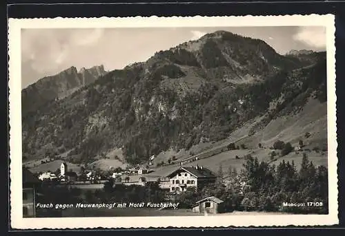 AK Fusch, Ortsansicht mit Hotel Fuscherhof