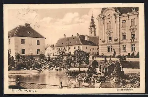 AK St. Pölten /N.-Oe., Bischofsteich