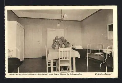AK Grimmenstein a. d. Aspangbahn, Heilstätte der österreichischen Gesellschaft vom Roten Kreuze, Patienten-Zimmer