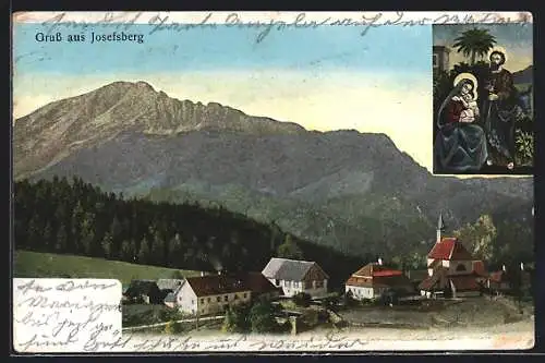 AK Josefsberg, Ortsansicht aus der Vogelschau