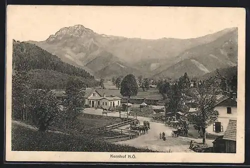 AK Kernhof /N.-Ö., Ortsansicht aus der Vogelschau