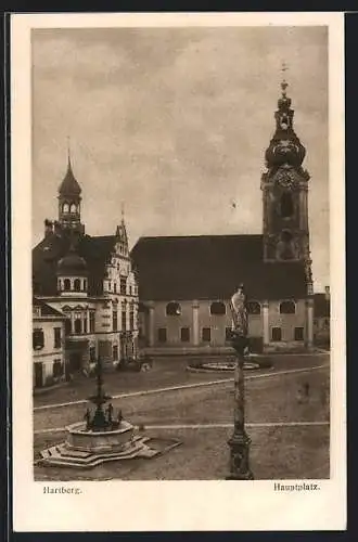 AK Hartberg, Hauptplatz mit Kirche