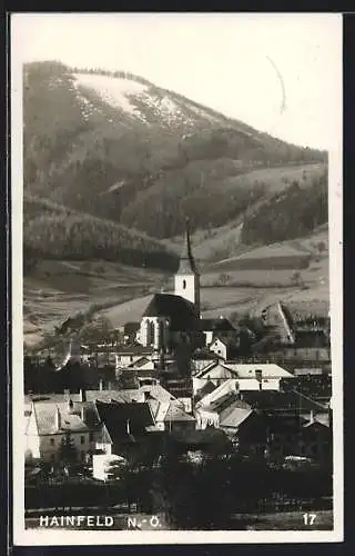 AK Hainfeld /N.-Ö., Ortsansicht mit Kirche