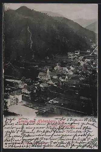 AK Hohenberg /N.-Ö., Ortsansicht vom Schlossberg aus gesehen