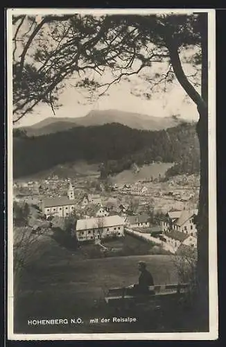 AK Hohenberg /N. Ö., Ortsansicht mit der Reisalpe