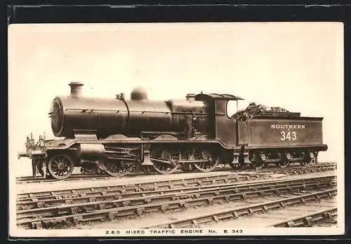 AK englische Eisenbahn der Gesellschaft Southern Railway mit Kennung 343