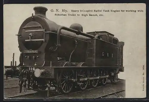 AK Heavy 8-coupled Radial Tank Engine for working wide suburban Trains to High Barnet, etc., englische Eisenbahn