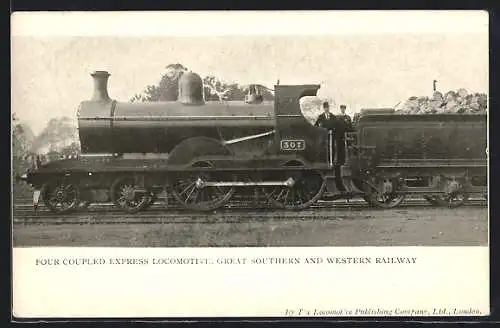 AK Four Coupled Express Locomotive, Great Southern and Western Railway, englische Eisenbahn