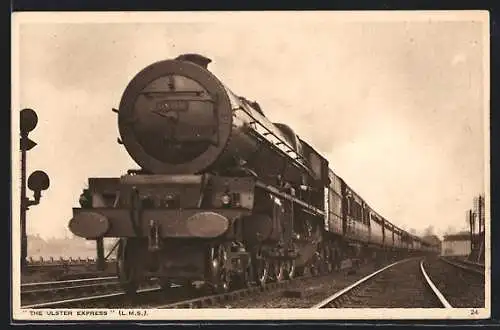 AK englische Eisenbahn The Ulster Express 6209, LMS