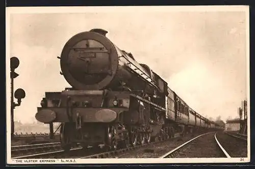 AK englische Eisenbahn The Ulster Express 6209, LMS