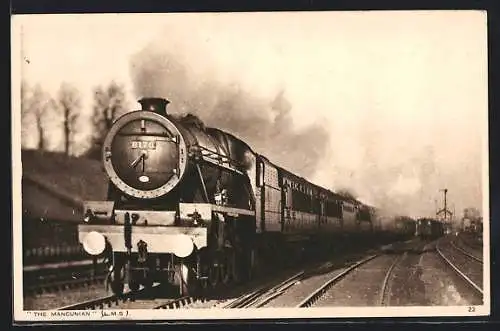 AK englische Eisenbahn The Mancunian 6170, LMS