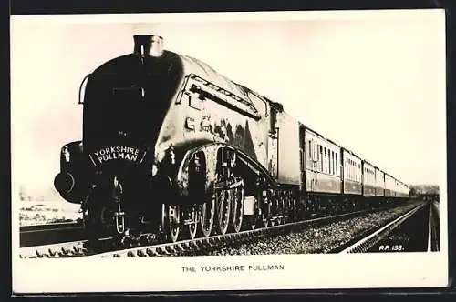 AK The Yorkshire Pullman headed by the Class A4 streamlined locomotive No. 60032, the Gannet, englische Eisenbahn