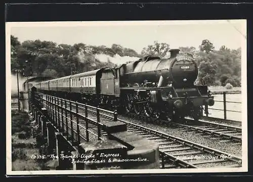 AK  The Thames Clyde Express, Jubilee Class 6 P Locomotive, englische Eisenbahn