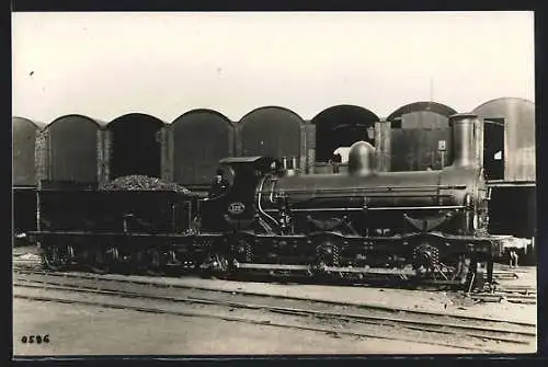 Foto-AK englische Eisenbahn, 122, Dampflokomotive mit Tender
