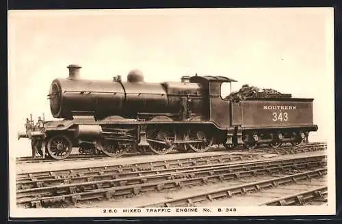 AK englische Eisenbahn der Gesellschaft Southern Railway mit Kennung 343