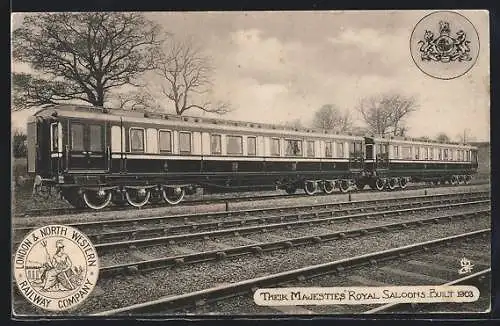 AK Their Majesties` Royal Saloons der London & North Western Railway Company, Englische Eisenbahn