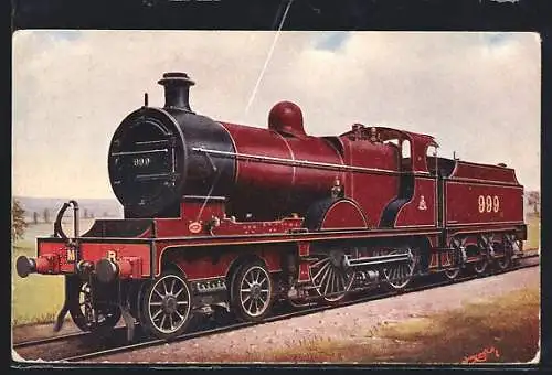AK Englische Eisenbahn-Lokomotive der Midland Class No. 999