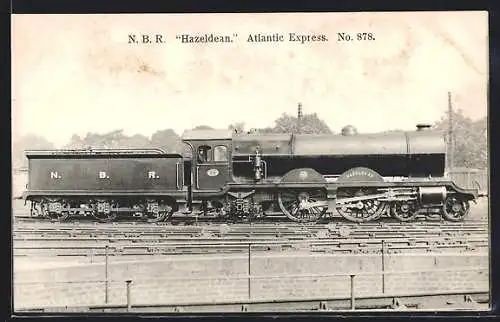 AK Lokomotive Hazeldean No. 878 der N. B. R., Englische Eisenbahn