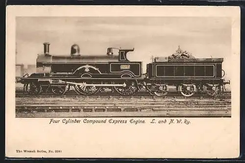 AK Four Cylinder Compund Express Engine, L. and N. W. Ry., Lok 1929, Britische Eisenbahn