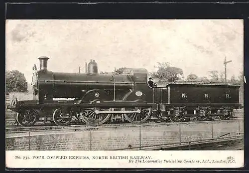 AK Four Coupled Express, North British Railway, englische Eisenbahn