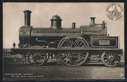 AK Passenger Engine President, englische Eisenbahn