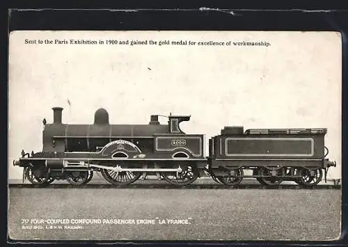 AK englische Eisenbahn La France der London& North Western Railway-Gesellschaft