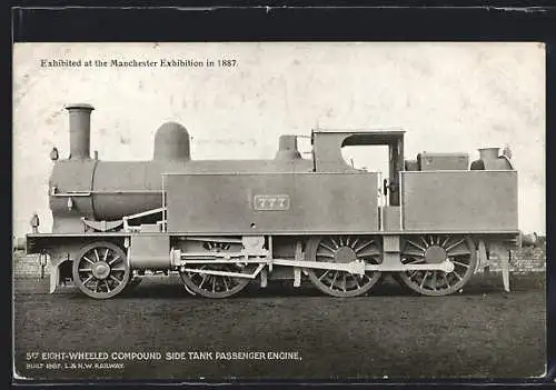 AK 5-Ft Eight-Wheeled Compound Side Tank Passenger Engine, englische Eisenbahn