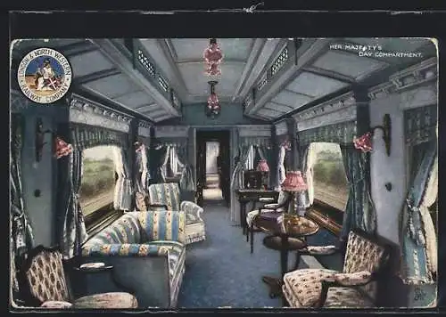 AK London & North Western Railway Company, Her Majesty`s Day Compartment, englische Eisenbahn
