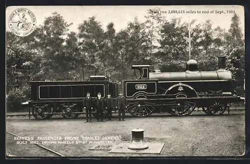 AK Englische Eisenbahn-Lokomotive No. 955 Charles Dickens der London & North Western Railway