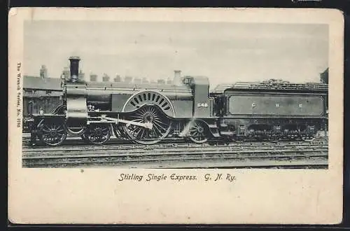 AK Englische Eisenbahn, Lokomotive No. 548 der C. N. R., Stirling Single Express