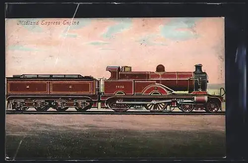 AK Midland Express Engine, englische Eisenbahn