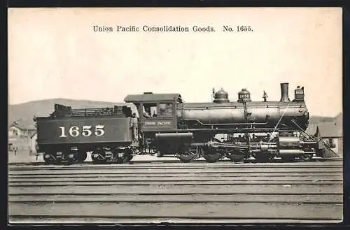 AK Union Pacific Consolidation Goods No. 1655, englische Eisenbahn