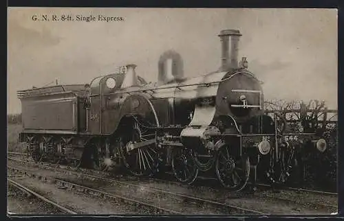 AK G. N. R. 8-ft. Single Express, englische Eisenbahn