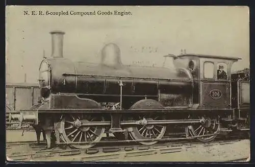 AK N. E. R. 6-coupled Compound Goods Engine, englische Eisenbahn