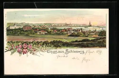 Lithographie Schleswig, Panorama