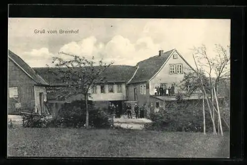 AK Bremhof i. Odenwald, Ortspartie mit grossem Anwesen