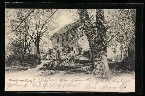 AK Wahlitz, Das idyllisch gelegene Forsthaus Klus