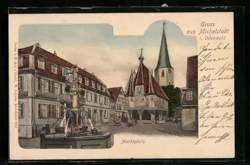 AK Michelstadt i. Odenwald, Marktplatz