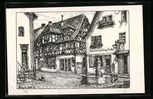 AK Michelstadt i. Odw., Altes Haus von 1557 in der grossen Gasse