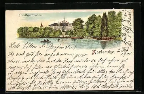Lithographie Karlsruhe, Stadtgartensee