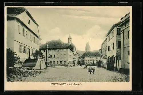 AK Amorbach, Markplatz mit Rathaus