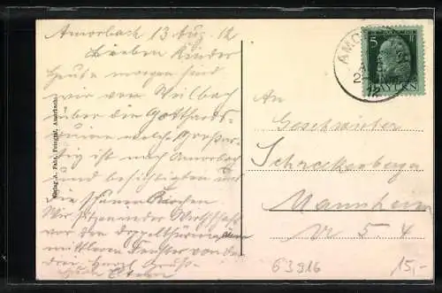 AK Amorbach, Markplatz mit Rathaus