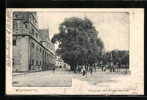 AK Wolfenbüttel, Zeughaus mit Kriegerdenkmal