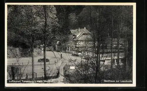AK Treseburg /Harz, Gasthaus zur Luppbode im Bodetal