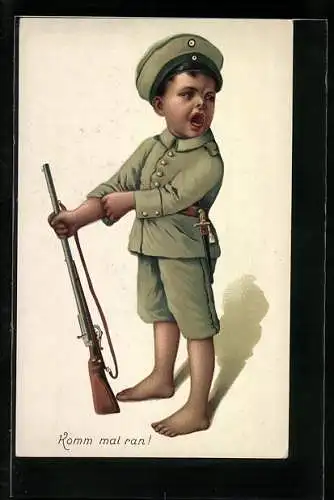 AK Kleiner Soldat fordert den Feind heraus