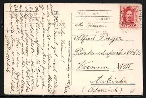 AK Madrid, Vista parcial tomada desde el Circulo de Bellas Artes