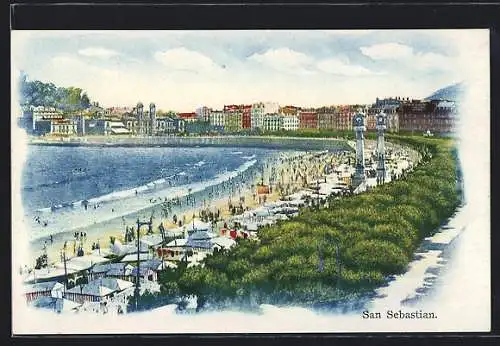 AK San Sebastian, Paseo y Playa de la Concha
