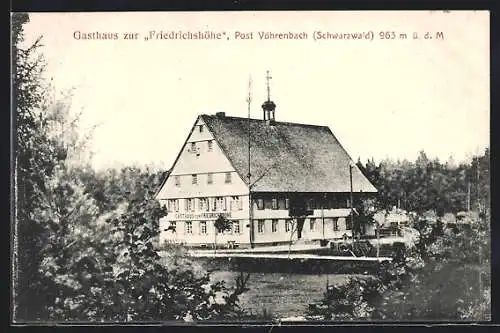 AK Vöhrenbach /Schwarzwald, Gasthaus zur Friedrichshöhe