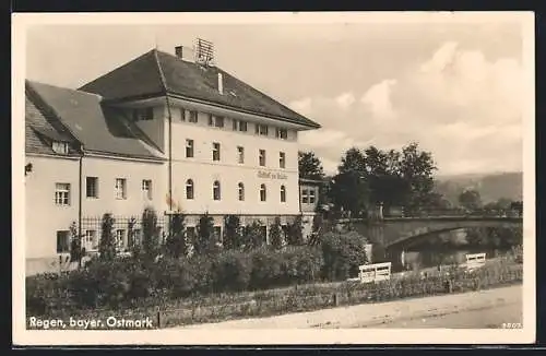 AK Regen /Bayer. Ostmark, Gasthof zur Brücke