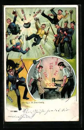 AK Soldaten der Reserve mit Hammer und Amboss